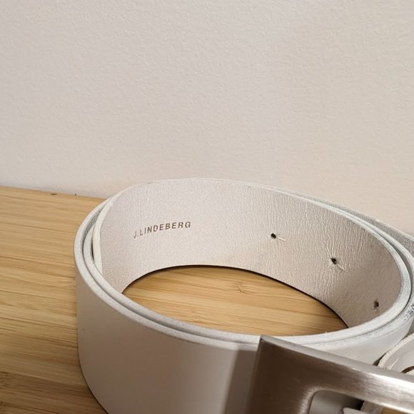 J.Lindeberg - White belt (size 30") - Genuine Leather - Picture 2 of 4